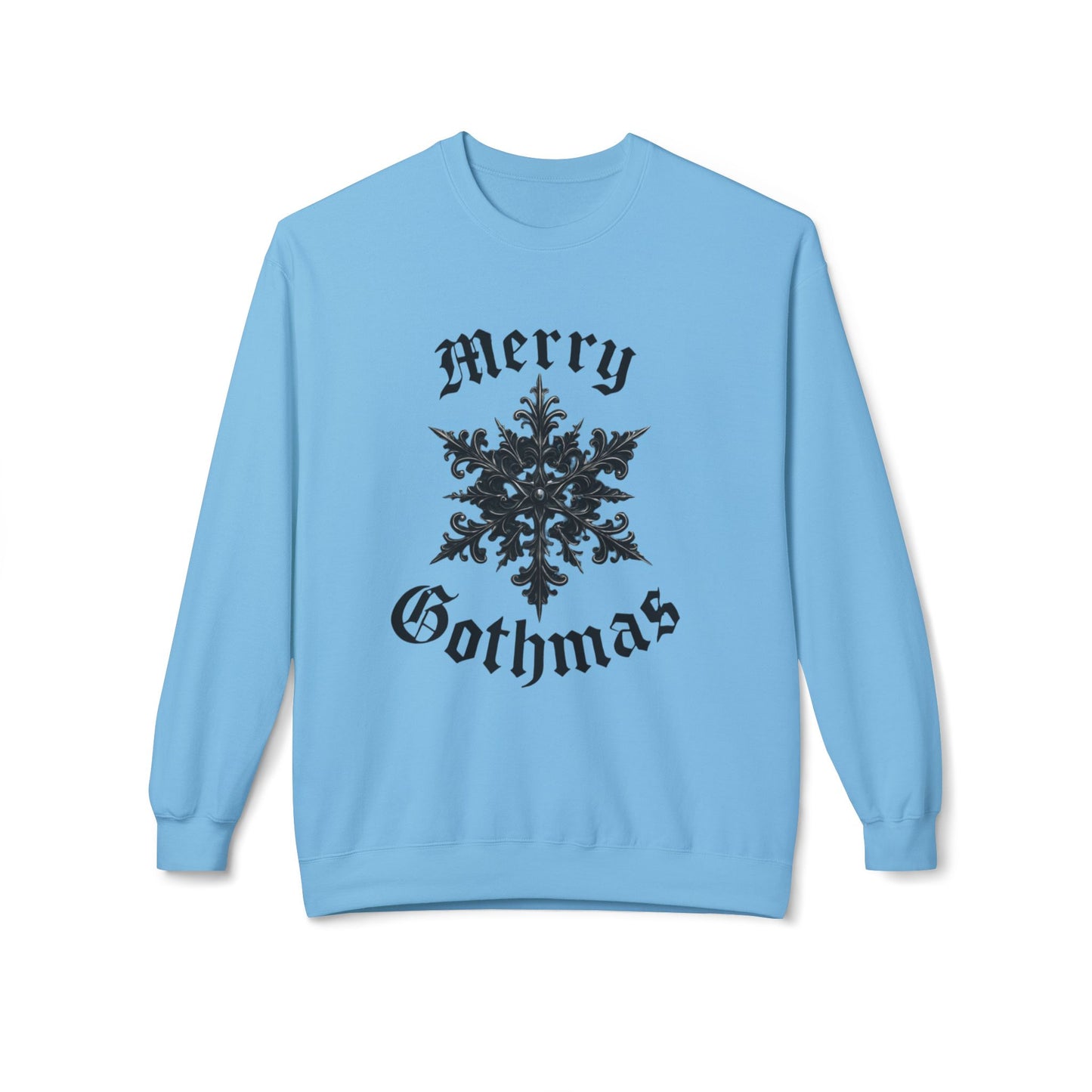 Gothic 'Merry Gothmas' Snowflake Crewneck Sweatshirt
