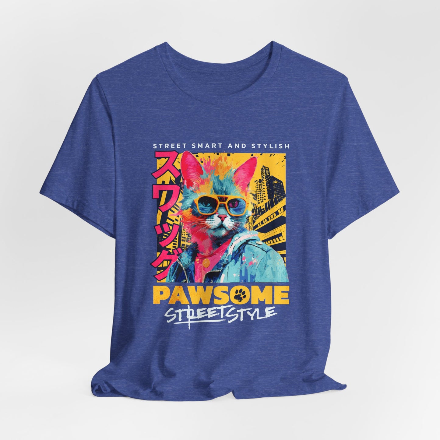 Street Style Cat T-Shirt — Bold Graphic Cat Tee
