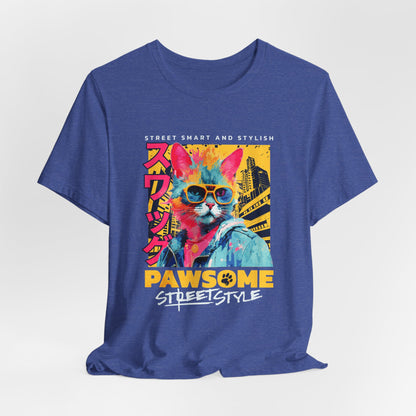 Street Style Cat T-Shirt — Bold Graphic Cat Tee