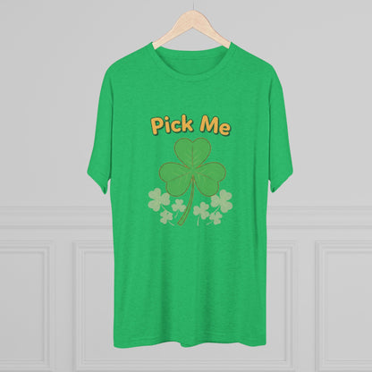 Pick Me Shamrock Tee — St. Patrick’s Day Clover Graphic T‑Shirt