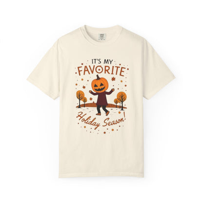 Halloween Pumpkin Head T-Shirt — "It's My Favorite Holiday Season!"