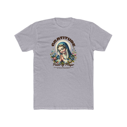 Gratitude Prayer Tee — Vintage Madonna Floral Cotton Shirt