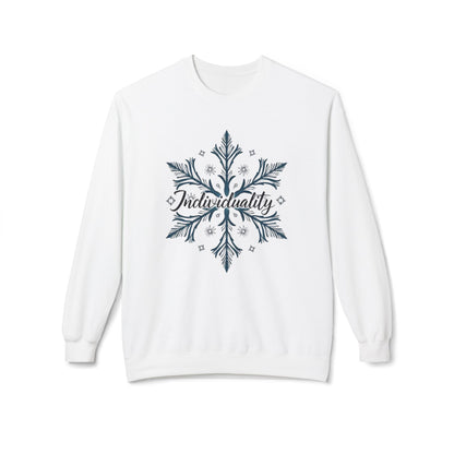 Individuality Crewneck Sweatshirt — Floral Snowflake Graphic