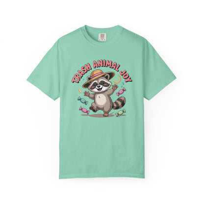 Trash Animal Joy Raccoon T-Shirt — Cute Candy-Loving Graphic Tee