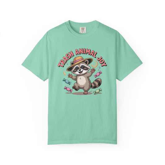 Trash Animal Joy Raccoon T-Shirt — Cute Candy-Loving Graphic Tee