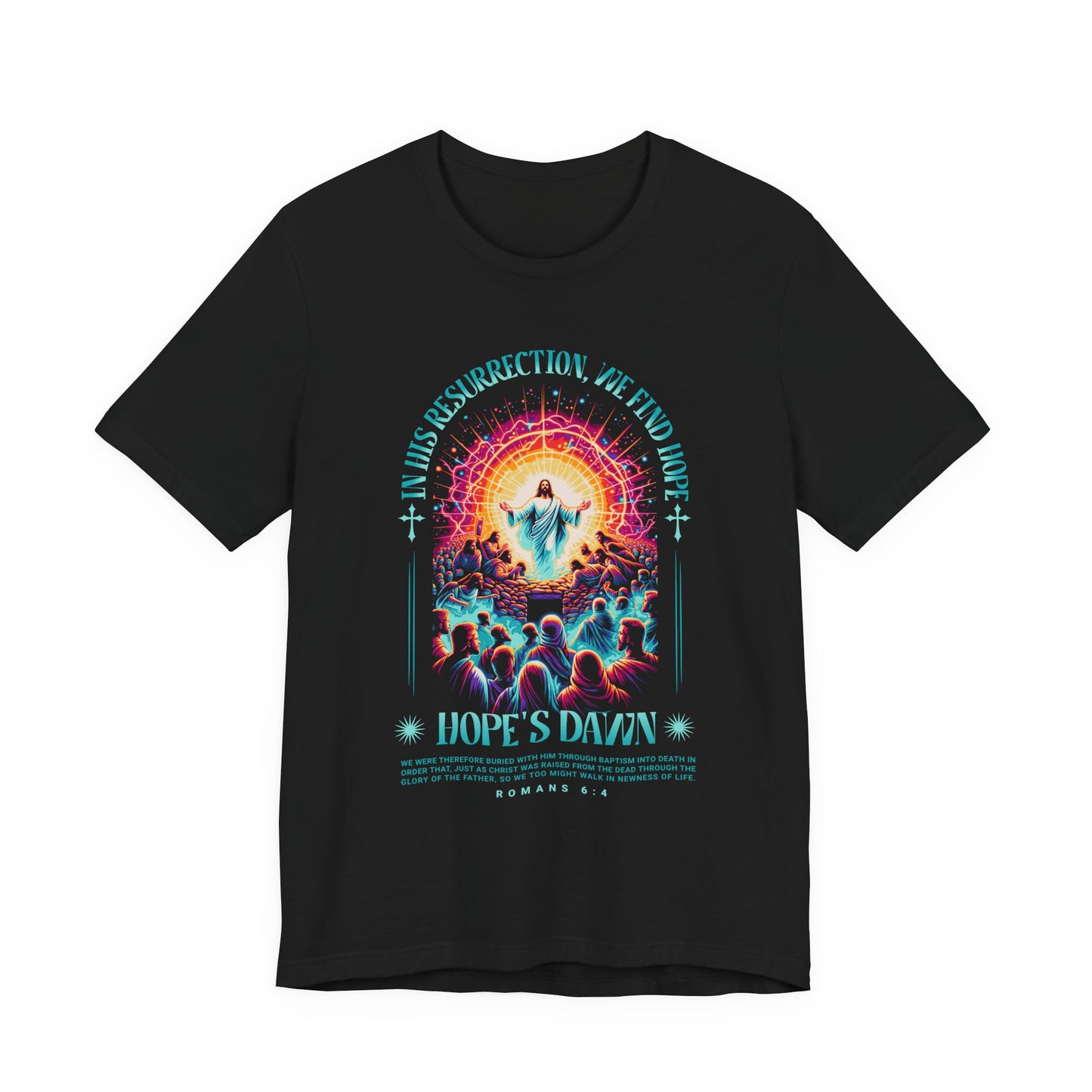 Resurrection Concert Tee — "Hope's Dawn" Christian Worship Graphic Shirt