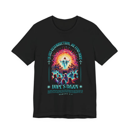 Resurrection Concert Tee — "Hope's Dawn" Christian Worship Graphic Shirt