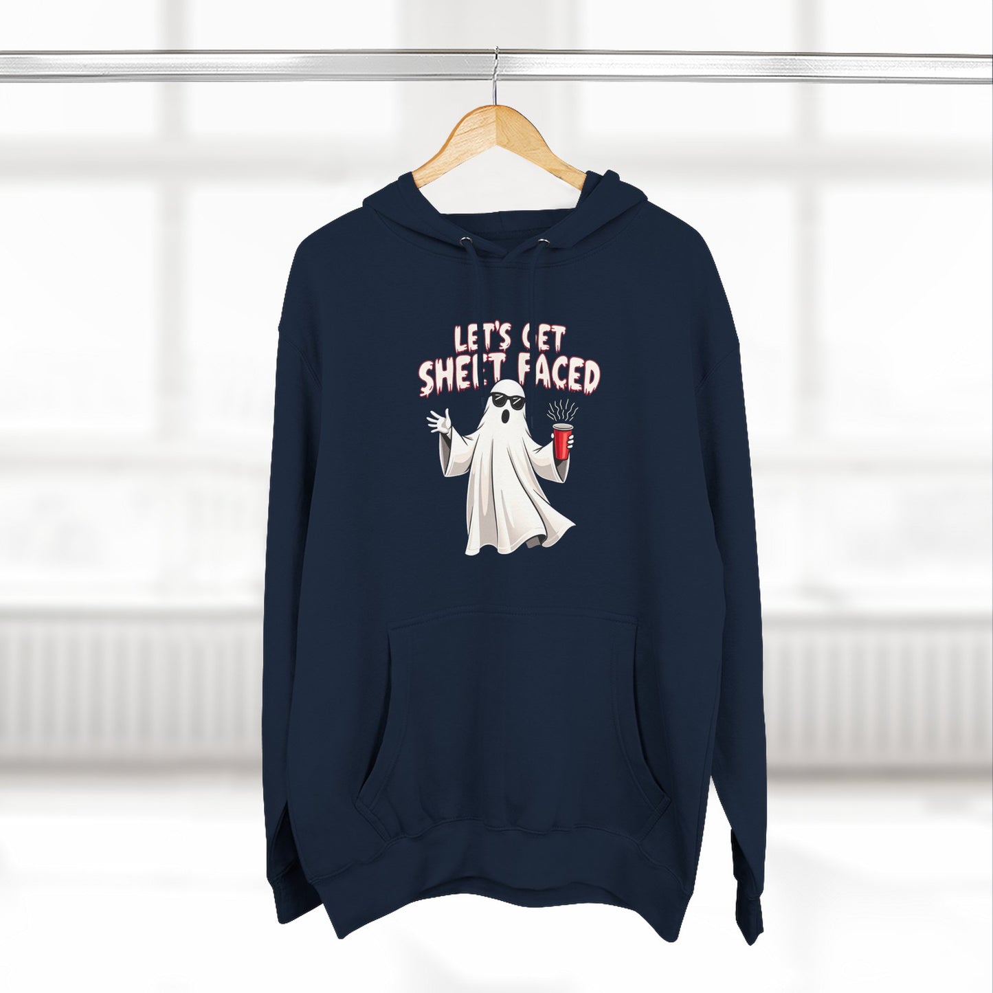 Let's Get Sheet-Faced Hoodie — Funny Ghost Halloween Pullover