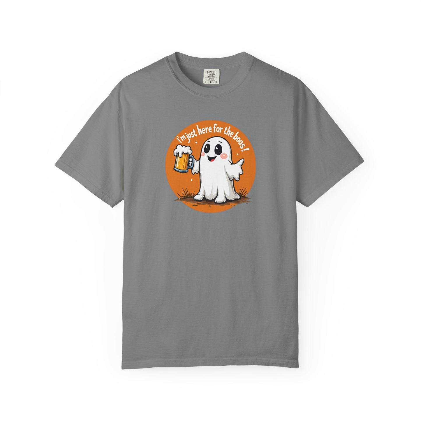 Halloween Ghost Beer T-Shirt — "I’m Just Here for the Boos" Cute Spooky Tee