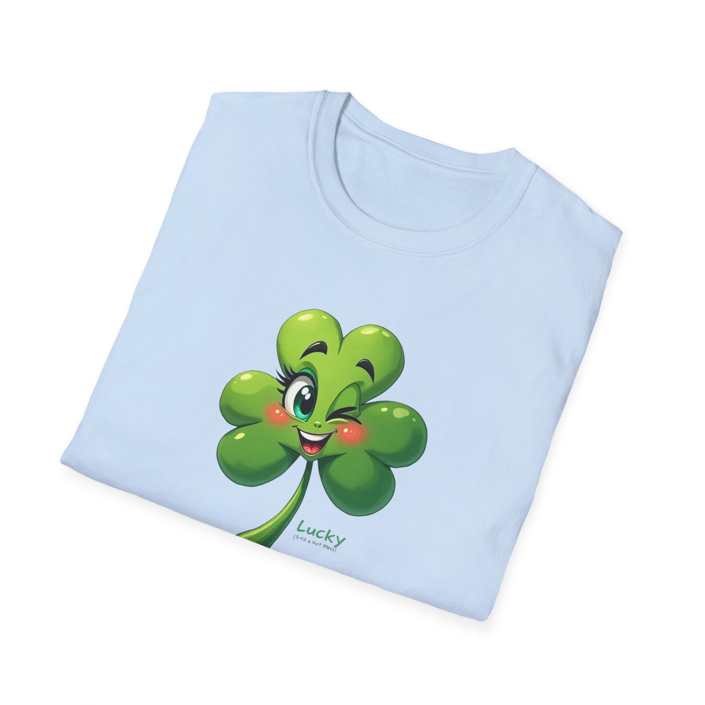 Lucky Winking Shamrock T-Shirt — Cute St. Patrick’s Day Clover Tee
