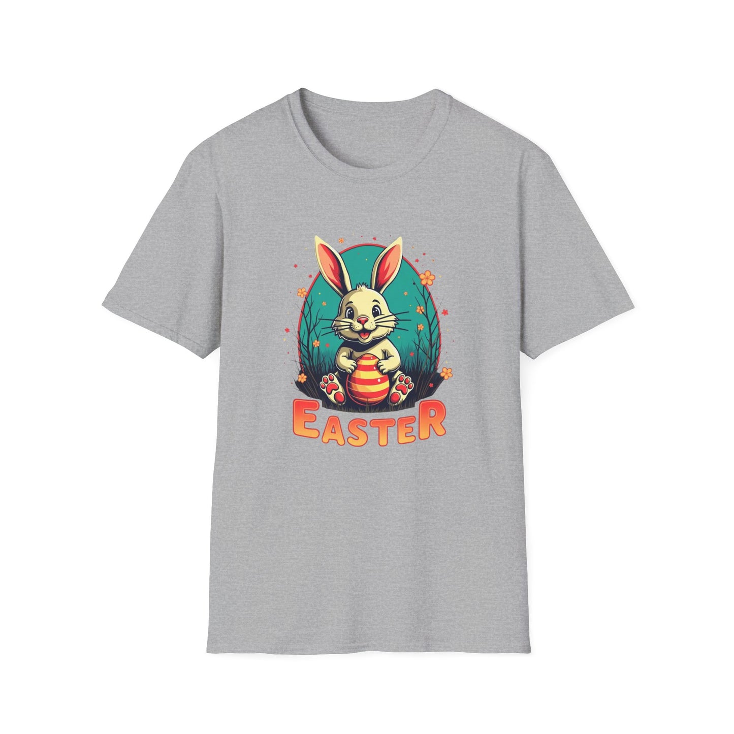 Easter Bunny Graphic T-Shirt – Cute Bunny Holding Easter Egg