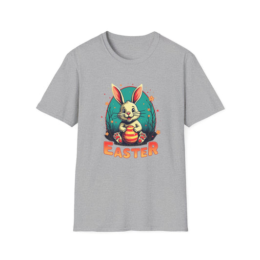 Easter Bunny Graphic T-Shirt – Cute Bunny Holding Easter Egg