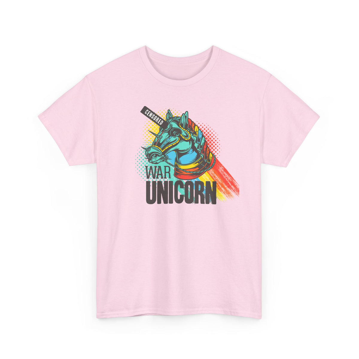 War Unicorn T-Shirt — Retro Neon Unicorn Graphic Tee