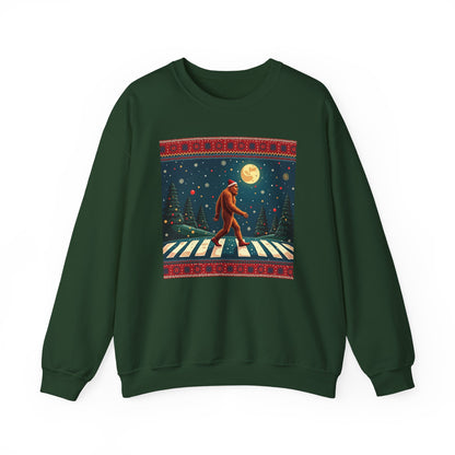 Bigfoot Holiday Sweatshirt — Sasquatch Crossing Winter Christmas Crewneck