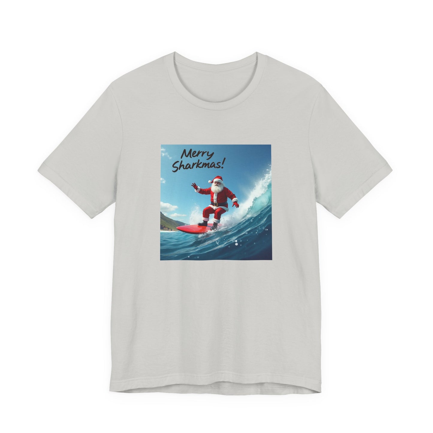 Merry Sharkmas Surfing Santa T-Shirt