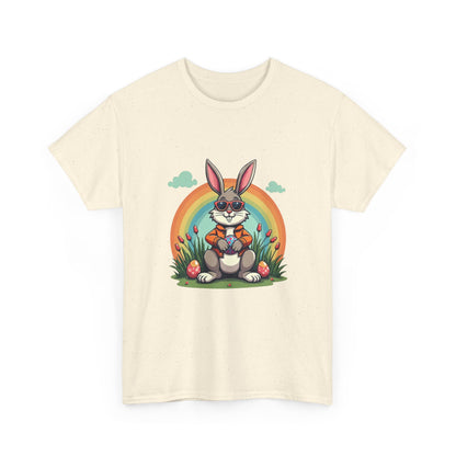 Easter Bunny Rainbow T-Shirt — Cute Bunny Holding Eggs Tee