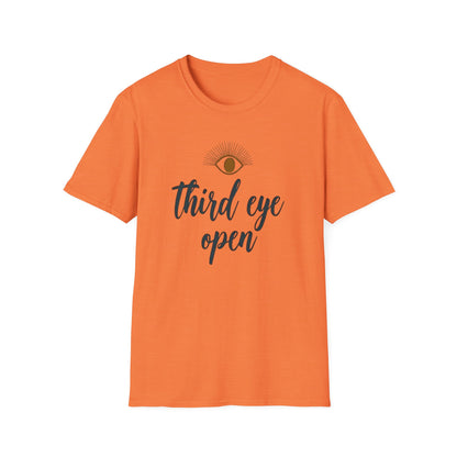 Third Eye insight, Open Unisex Softstyle T-Shirt, Spiritual Gift, Graphic Tee, Meditation Apparel, Casual Wear, Yoga Clothing, Unique T-Shirt - Psychonaut Swag