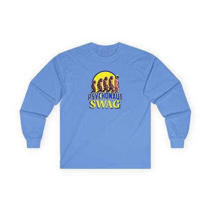Psychonaut swag, small biz Long Sleeve Tee - Unisex Cotton Shirt for Festival Vibes, Casual Wear, Gift for Music Lovers, Streetwear, Retro Style