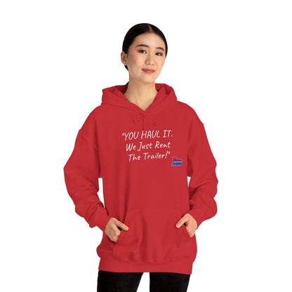 Kentuckiana Small biz swag, Trailer Rental Hoodie for Road Trips, Gifts for Adventure Lovers, Unique Hoodie for Renters, Travel Gear, Funny Sweatshirt