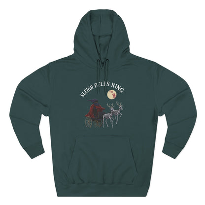 Sleigh Bells Ring Hoodie — Vintage Reindeer Christmas Pullover
