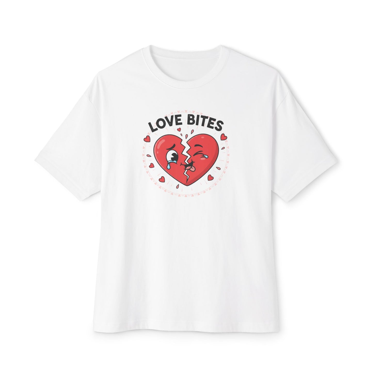 T-Shirt — "Love Bites" Broken Heart Graphic Tee
