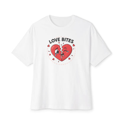 T-Shirt — "Love Bites" Broken Heart Graphic Tee