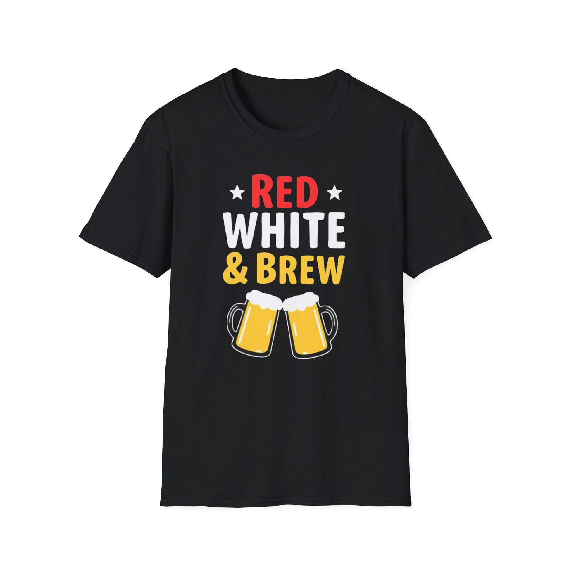 Red White & Brew Shirt, Gift for Dad, Fourth of July Apparel, BBQ Party Wear - Psychonaut Swag