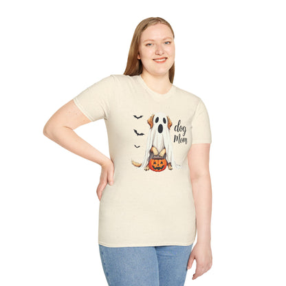 Dog Mom Halloween T‑Shirt — Cute Ghost Pup Pumpkin Tee