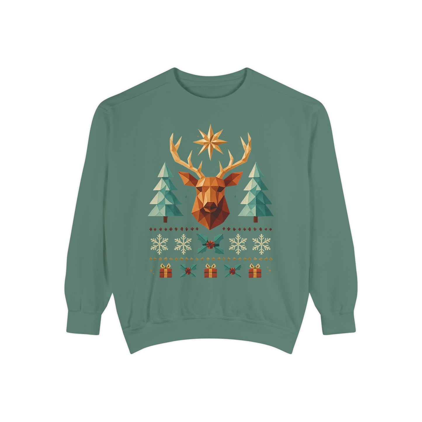 Reindeer Forest Sweatshirt — Vintage Holiday Moose Crewneck