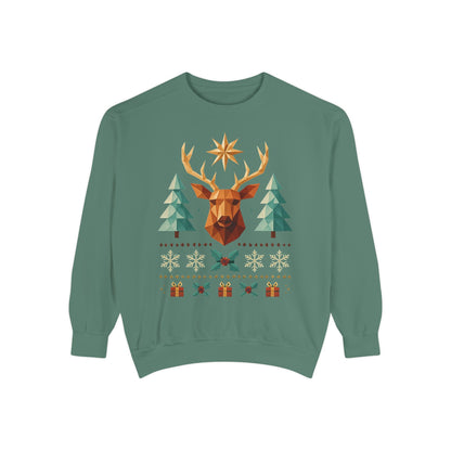 Reindeer Forest Sweatshirt — Vintage Holiday Moose Crewneck