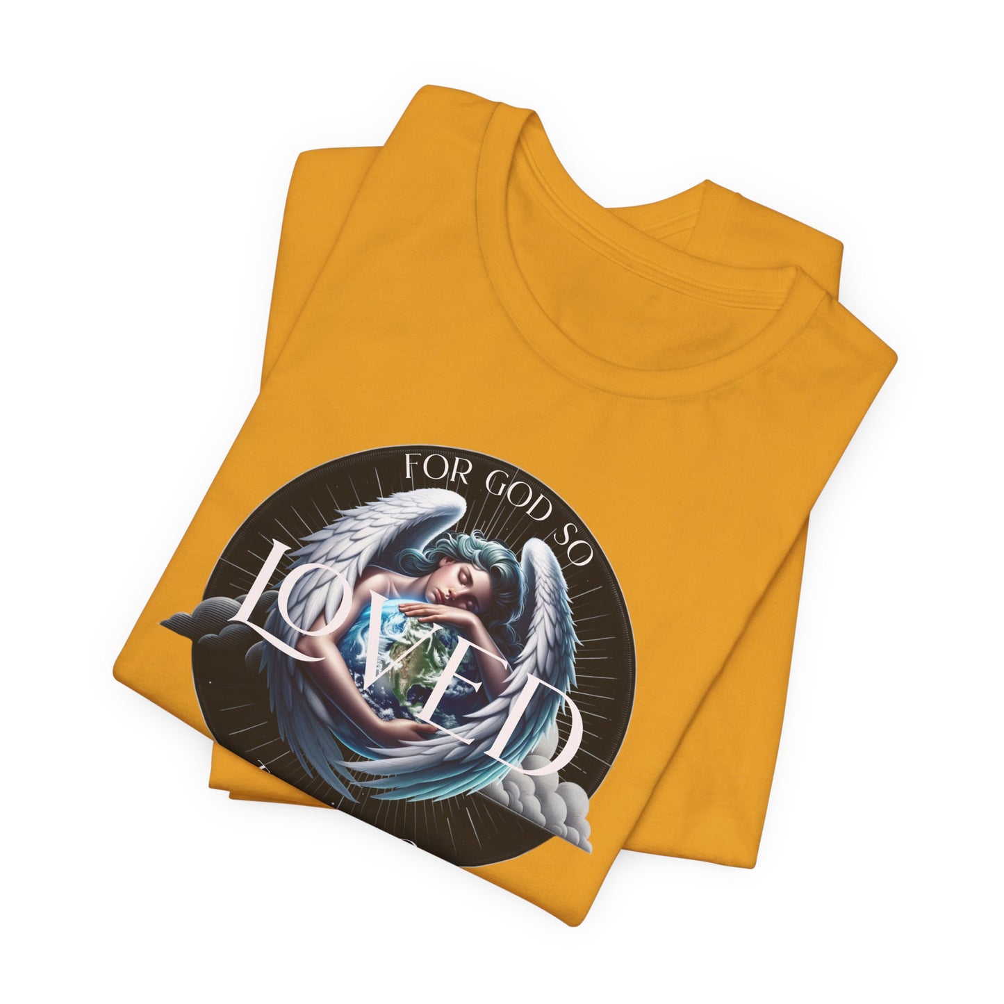 Loved Tee — "For God So Loved The World" Christian Graphic T-Shirt