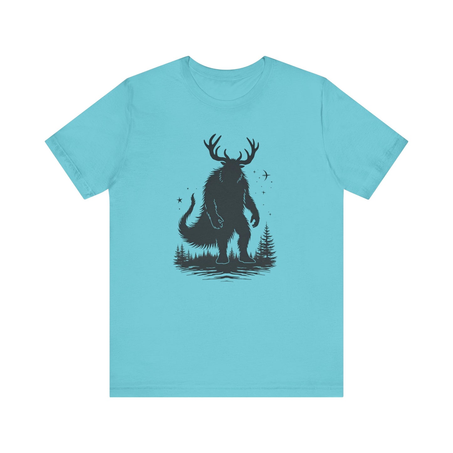 Krampus Squatch T-Shirt — Deer-Antlered Sasquatch Graphic Tee