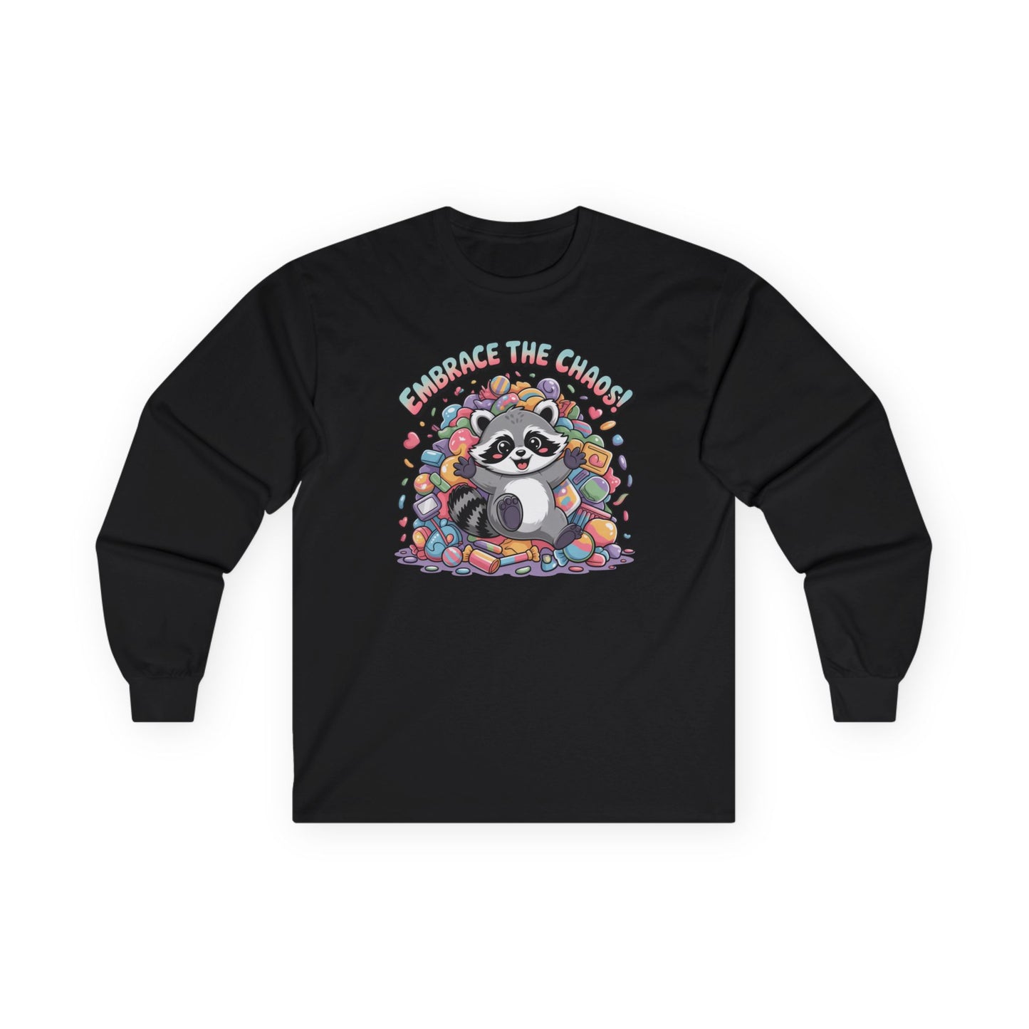 Racoon, Trash Panda Chaos Unisex Ultra Cotton Long Sleeve Tee
