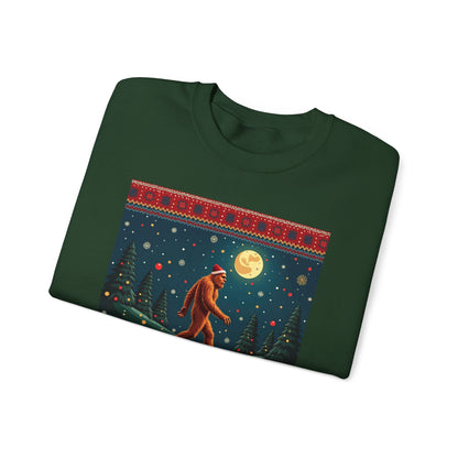 Bigfoot Holiday Sweatshirt — Sasquatch Crossing Winter Christmas Crewneck