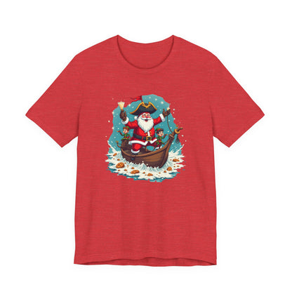 Santa in Gondola Christmas Tee