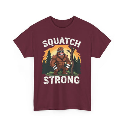 Squatch Strong Unisex Heavy Cotton Tee – Nature Graphic T-Shirt - Psychonaut Swag