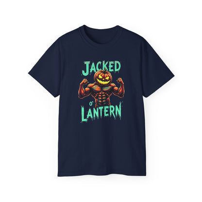 Jacked Lantern Tee | Fun Halloween T-Shirt, Pumpkin Costume Tee, Men's Halloween Shirt, Unisex Graphic Tee, Autumn Apparel