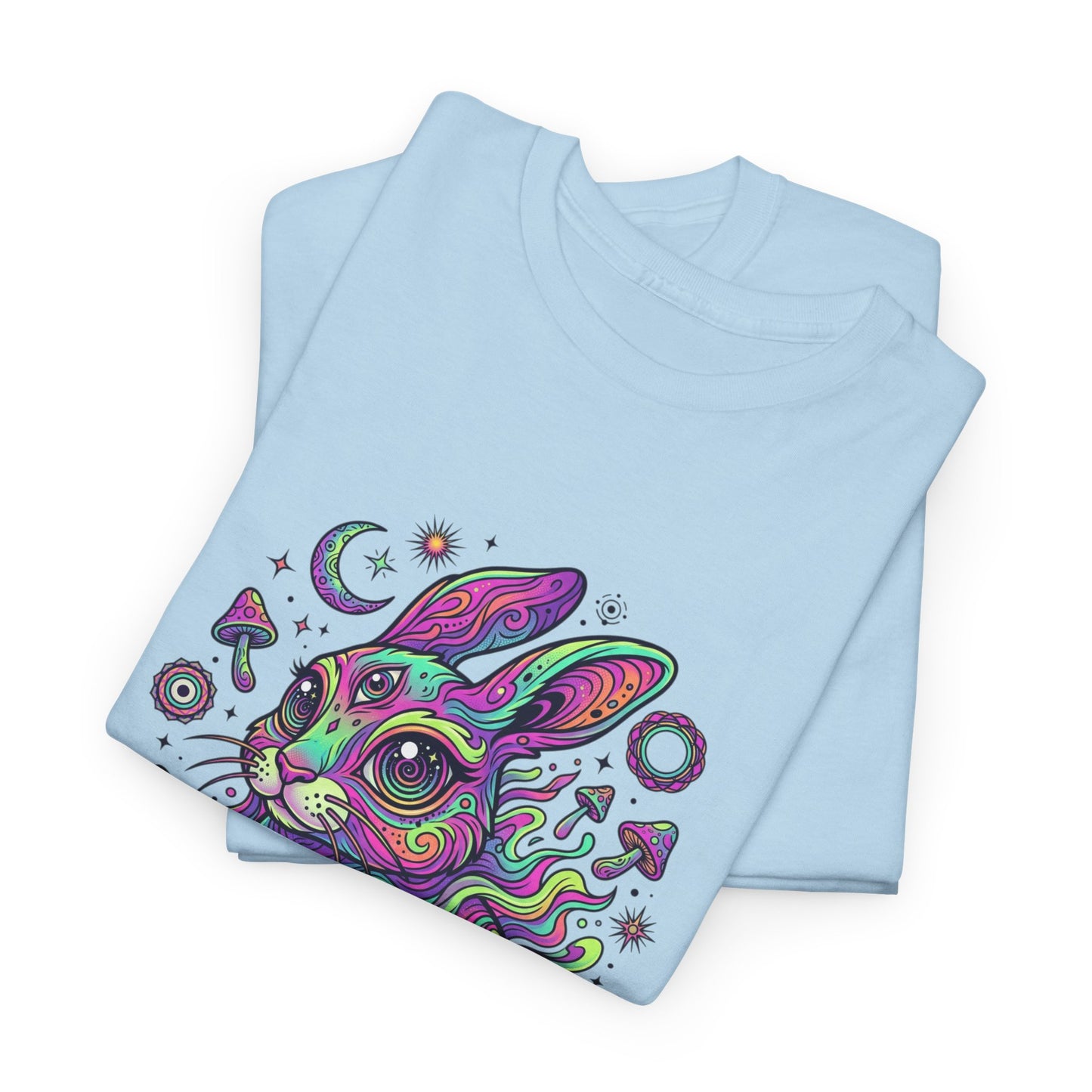 Psychedelic Bunny, Unisex Heavy Cotton Tee