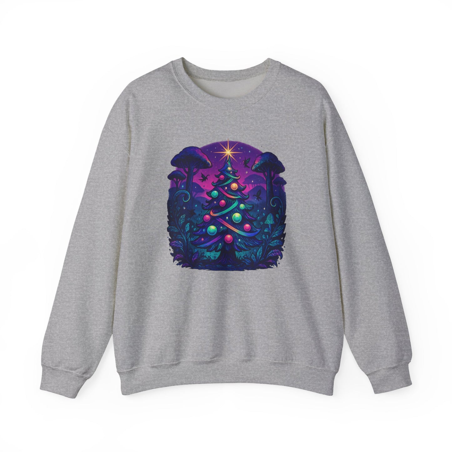 Psychedelic Christmas Tree, Unisex Heavy Blend™ Crewneck Sweatshirt