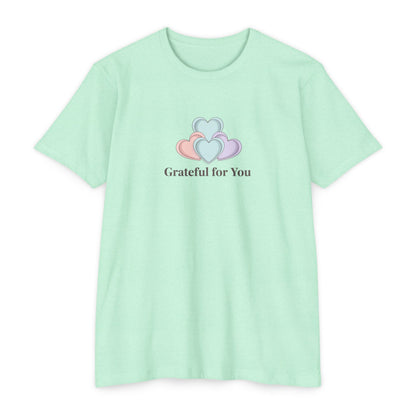 Grateful For You Heart Graphic T-Shirt
