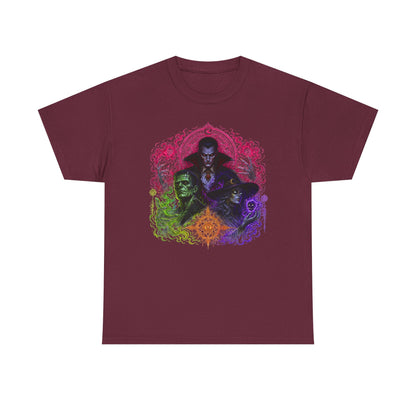 Mystic Vampire Trio T-Shirt — Gothic Rainbow Horror Art Tee