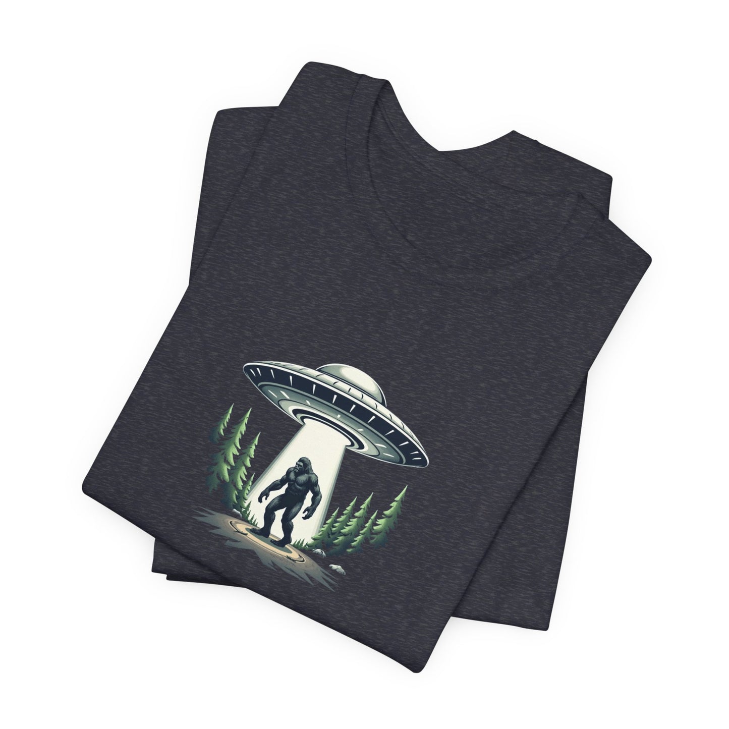 Squatch Sighting T-Shirt – Sasquatch UFO Abduction Graphic Tee