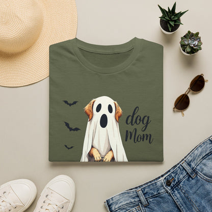 Dog Mom Halloween T‑Shirt — Cute Ghost Pup Pumpkin Tee
