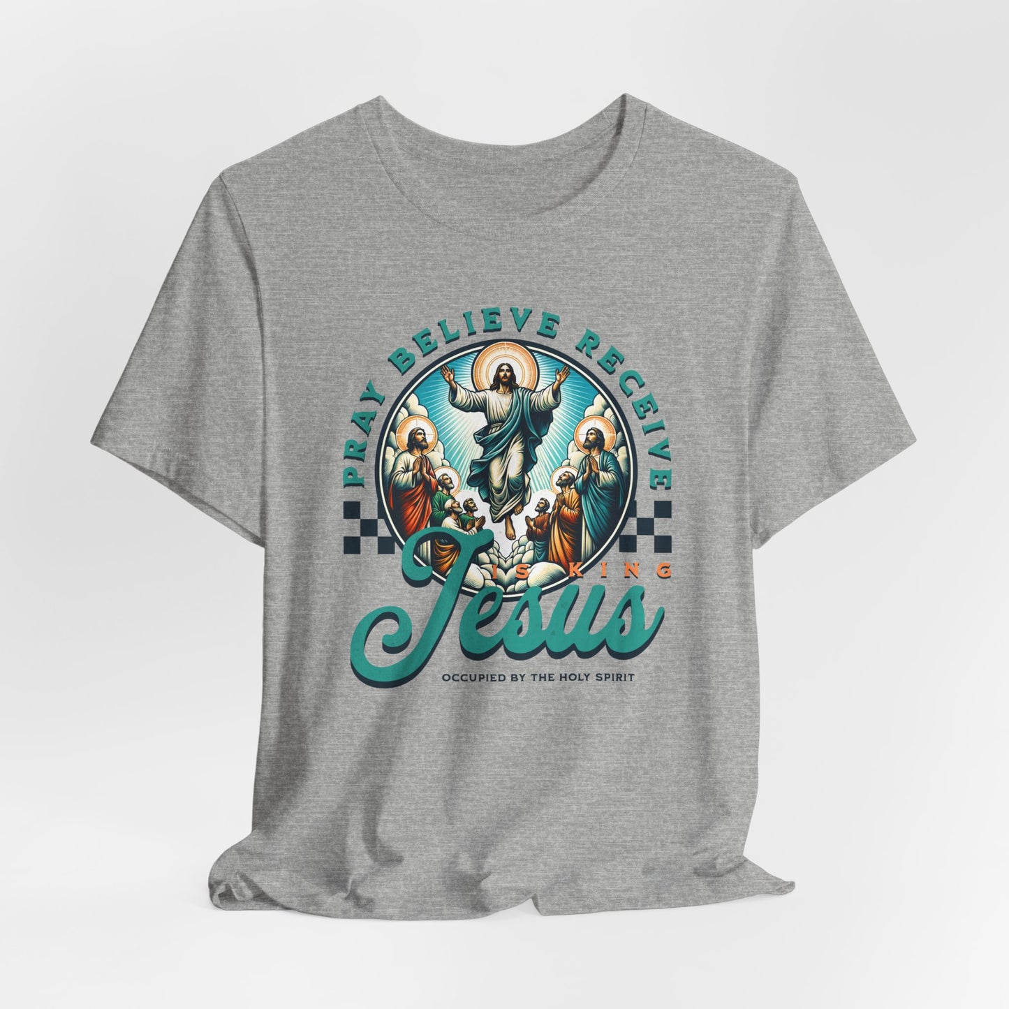 Jesus Prayer Tee — "Pray Believe Receive" Christian Graphic T-Shirt