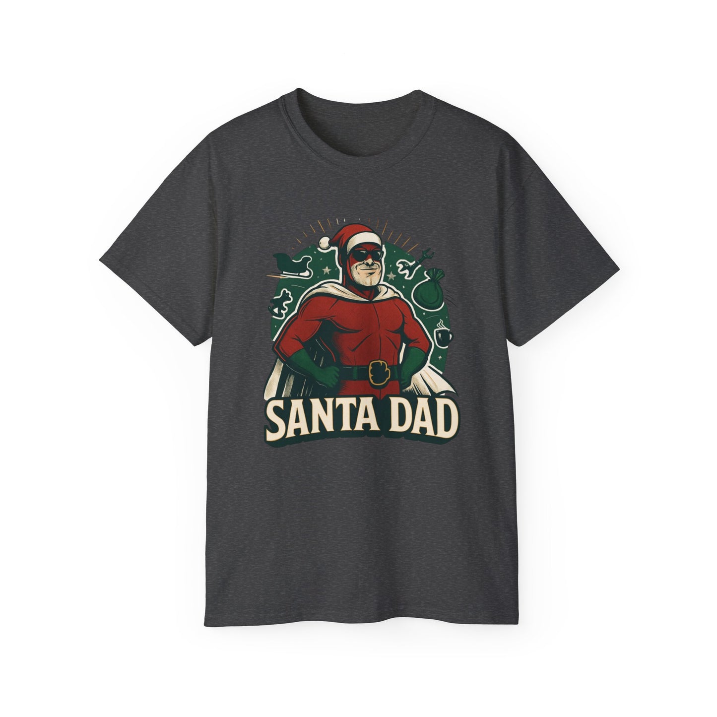 Santa Dad T-Shirt — Retro Vintage Father Christmas Tee for Dads