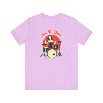 Love Tap Drums, Drummer Tee - Perfect for Music Lovers, Band Merch, Gifts for Musicians, Concerts, Casual Wear, Love Tap Drums - Psychonaut Swag
