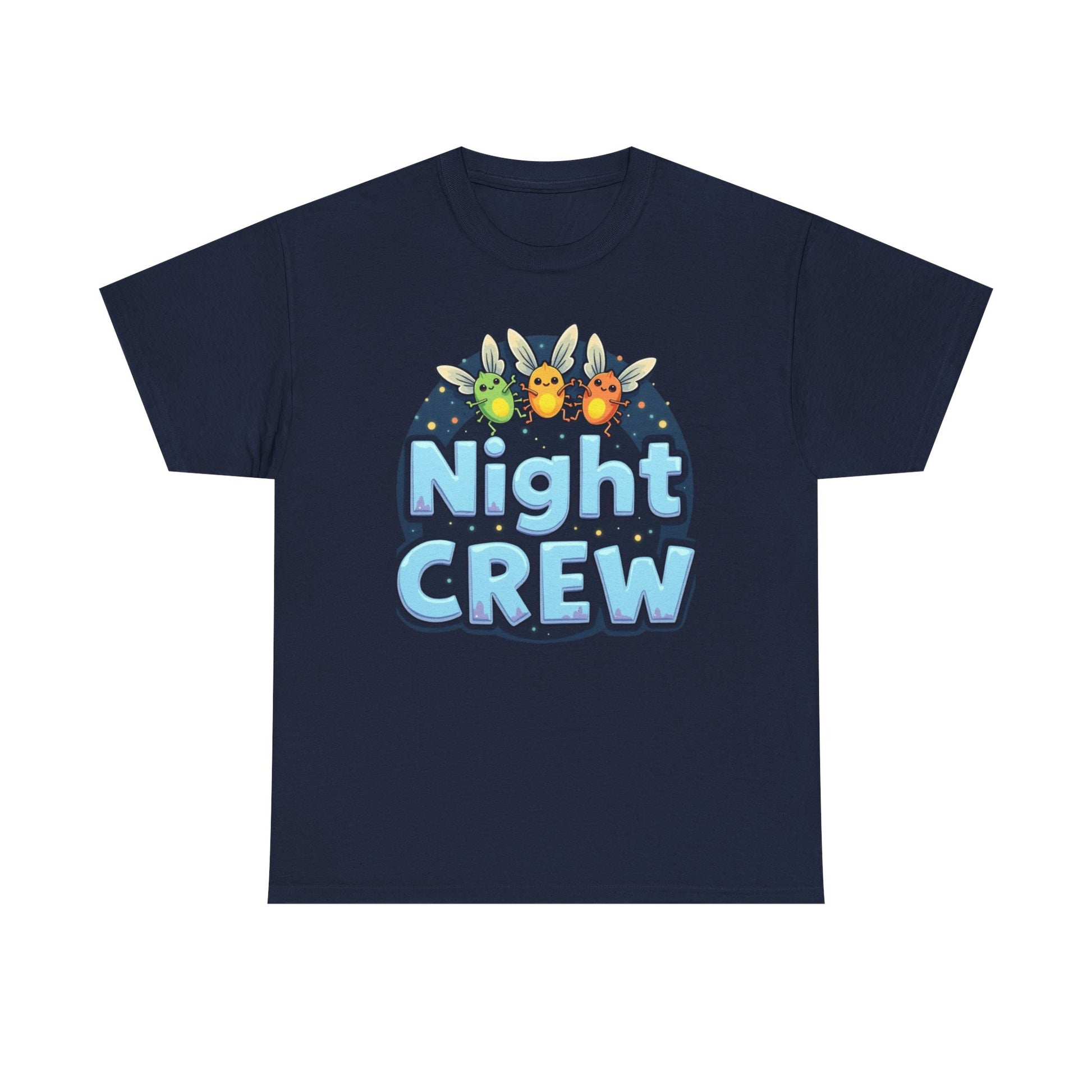 Night Crew Unisex Heavy Cotton Tee, Comfortable Graphic Tee, Great for Parties, Casual Wear, Gift for Friends, Summer Events - Psychonaut Swag