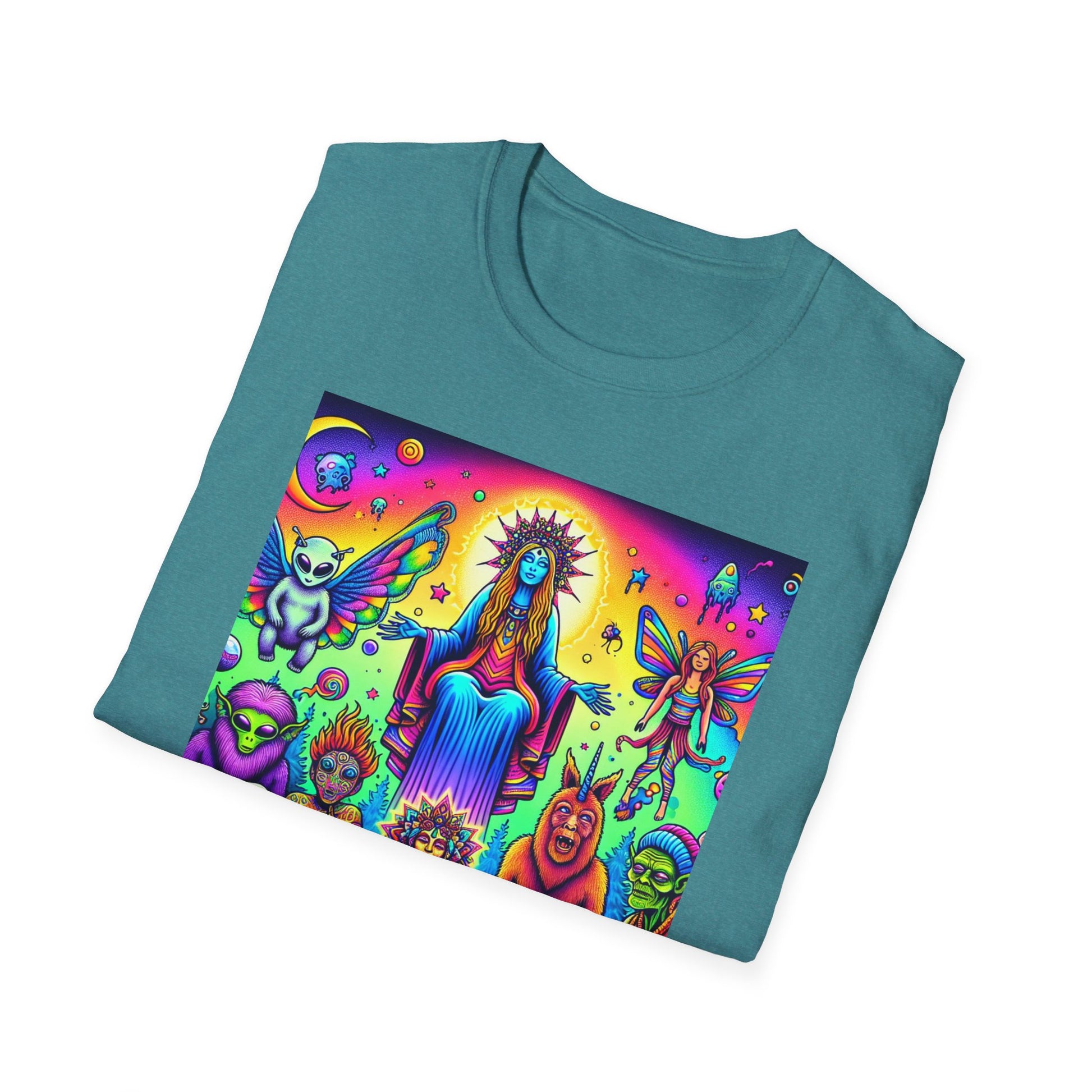 Mythical Creatures Unisex Softstyle T-Shirt - Last Supper Style - Psychonaut Swag