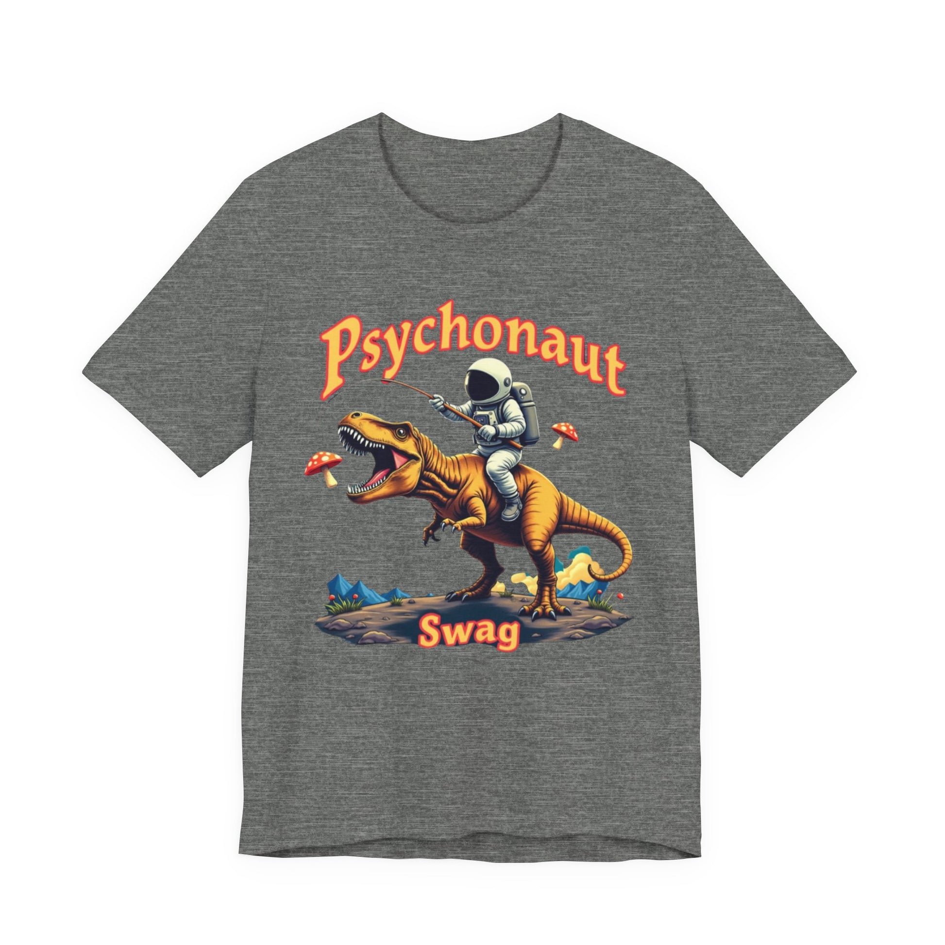 Psychonaut T-Rex Tee - Cool Retro Unisex Jersey Short Sleeve Shirt, Perfect for Gifts, Festivals, and Everyday Wear - Psychonaut Swag
