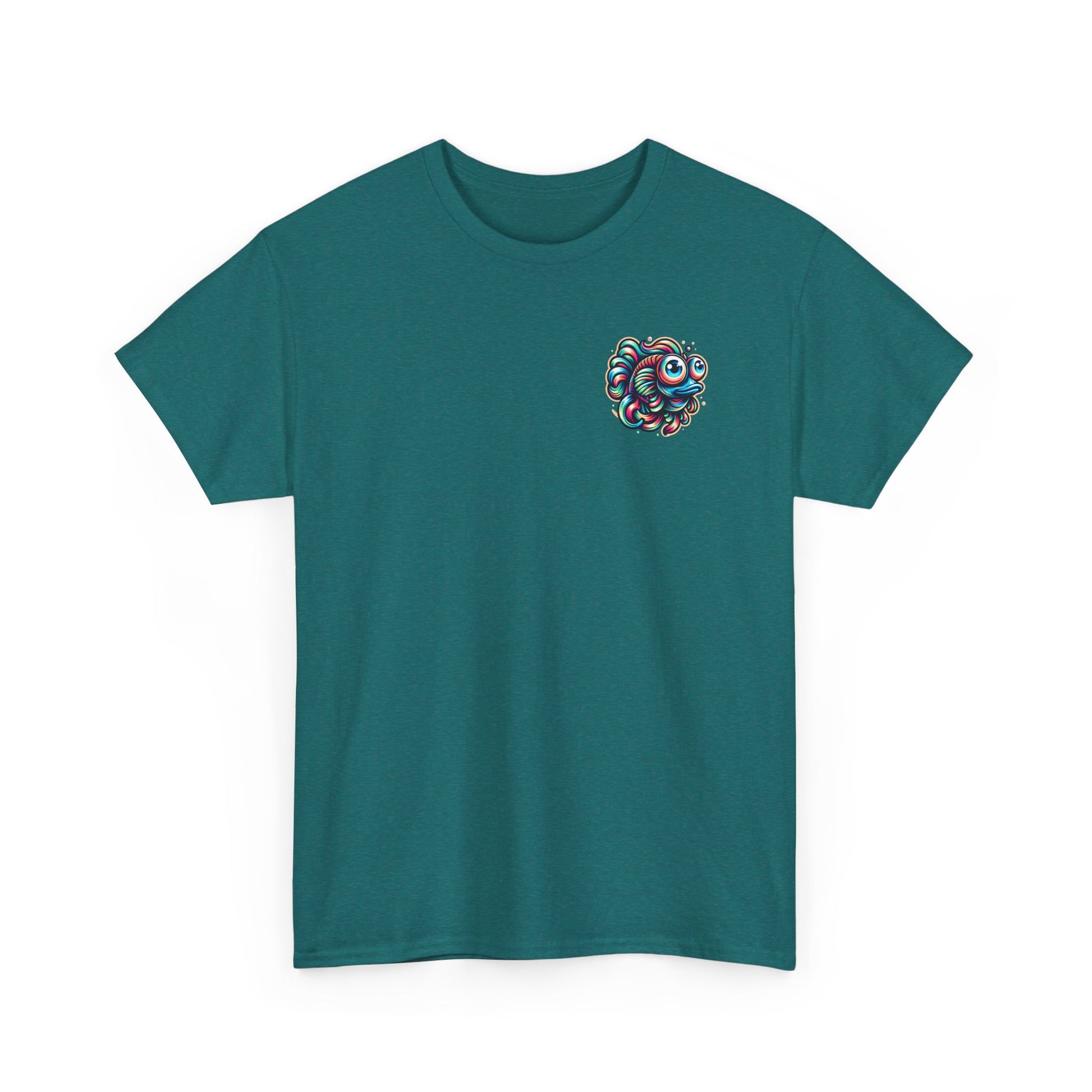 Psychedelic Fish Graphic Unisex Heavy Cotton Tee - Fun & Vibrant Apparel - Psychonaut Swag
